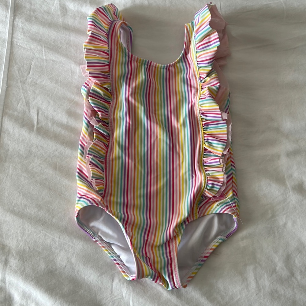 Ruffle Butts 3T one piece rainbow 🌈
